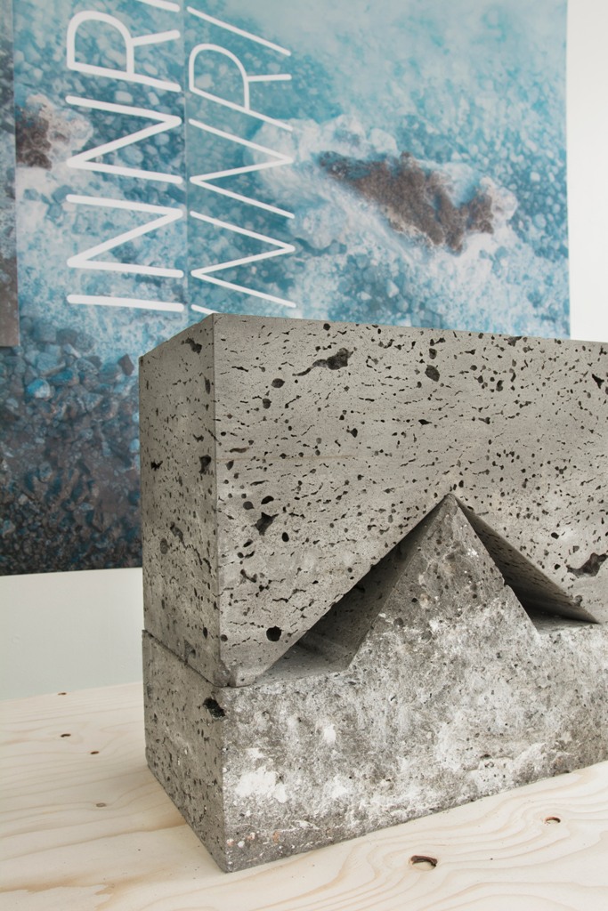 This unique piece of basalt stone can function as an art piece, stool and a side table