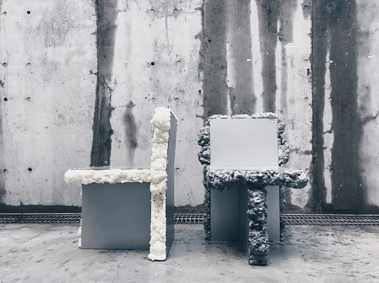 The furniture itself is minimalist but the foam added makes it look industrial and even adds a crazy feel The furniture itself is minimalist but the foam added makes it look industrial and even adds a crazy feel