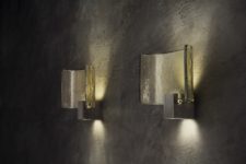 03 Beam is a gorgeous curved lamp of metal and Murano glass, and such lamps work better in clusters or groups