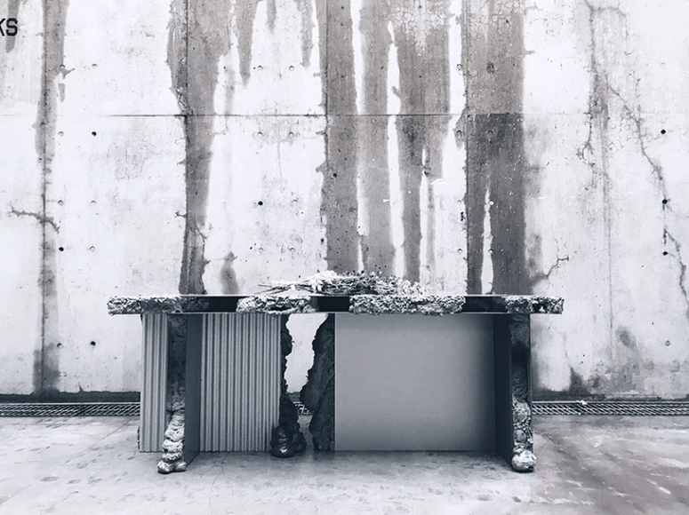 industrial table design The FROAM table has a more industrial look with much grey foam