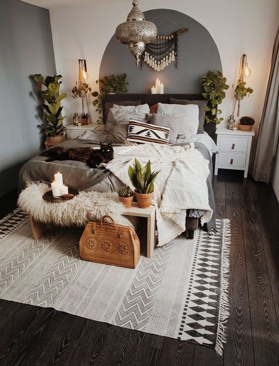 Creative Gray Boho Room Info