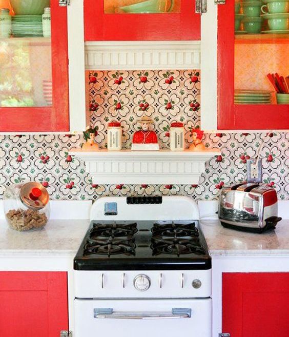 25 Wallpaper Kitchen Backsplashes With Pros And Cons - DigsDigs