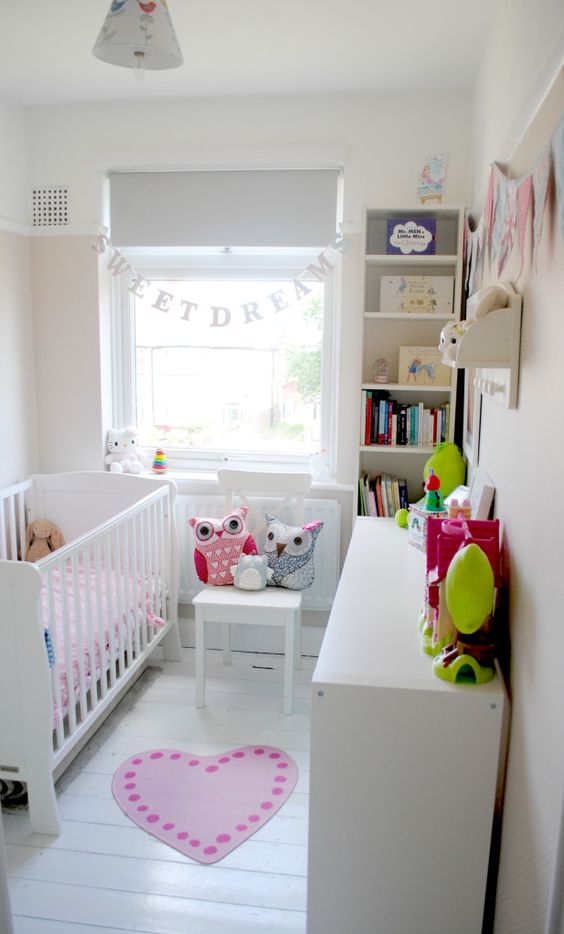 some touches of bold colors can be added with colorful toys and other kids' items