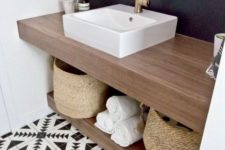 11 make a double countertop vanity to use the space in between for storage