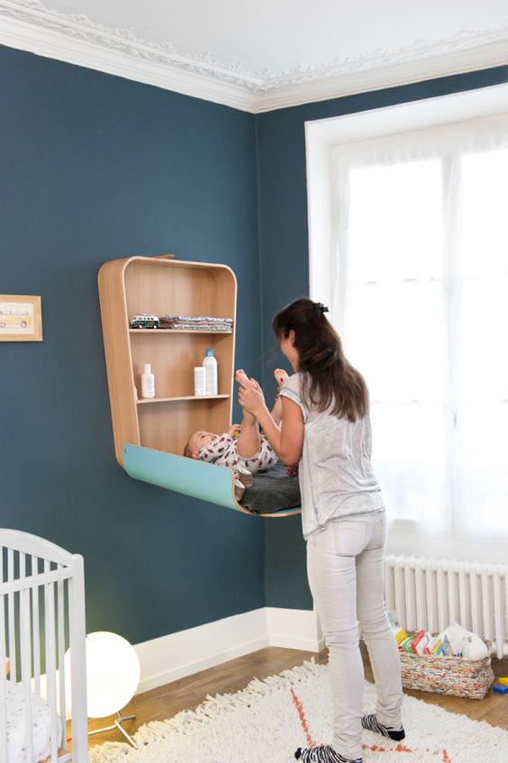 think over having a foldable changing table, it will save you much space and you'll easily remove it