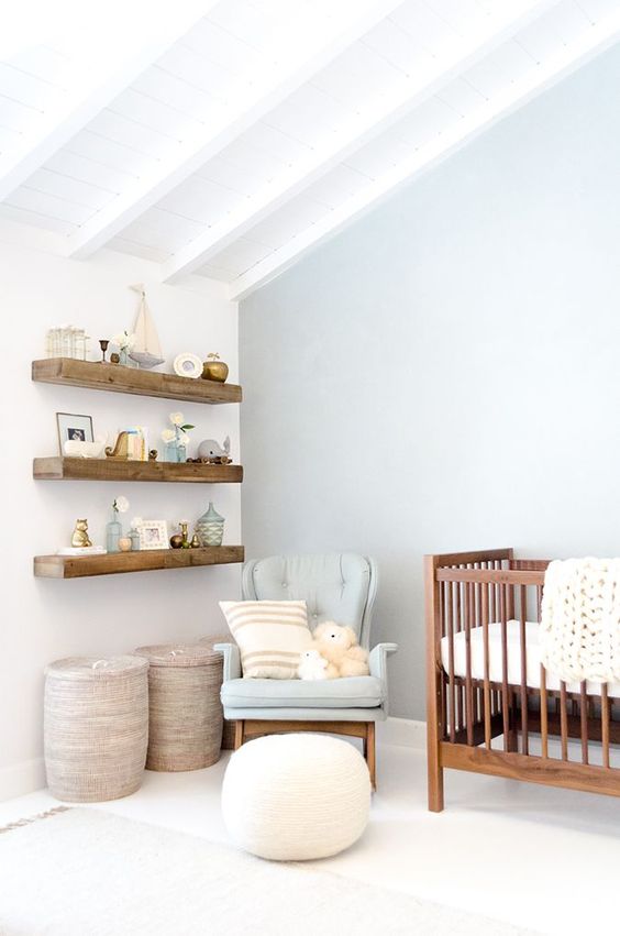 some baskets for storage in the corner will help you save much space and declutter it at the same time