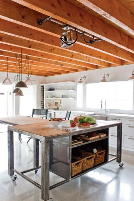 25 Industrial Kitchen Islands To Make A Statement Digsdigs