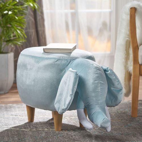 such a pretty elephant can be a toy, an ottoman and a storage space inside it