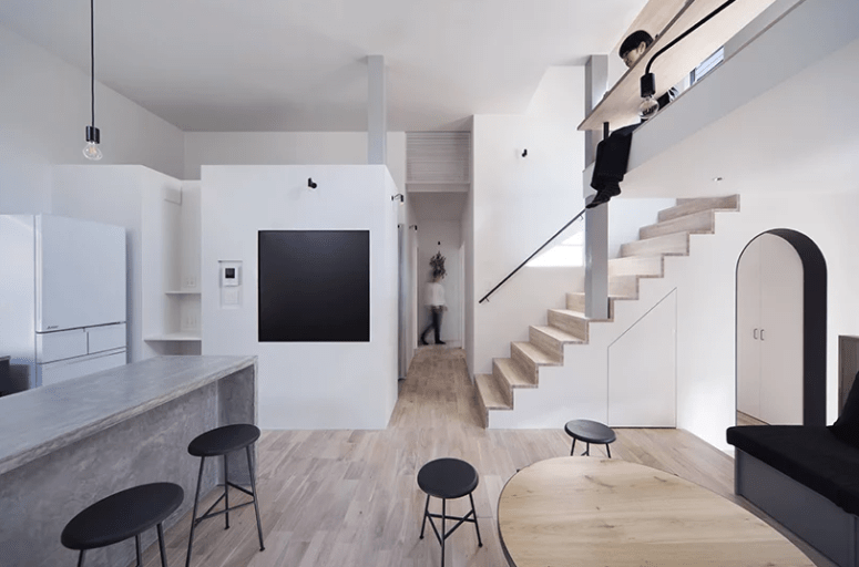 Creative Split Level Minimalist House In Japan  DigsDigs
