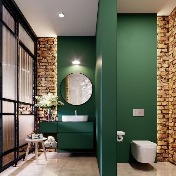 Emerald discount green bathroom