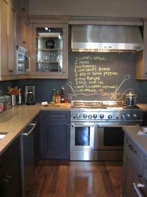 How to Create a Chalkboard Kitchen Backsplash