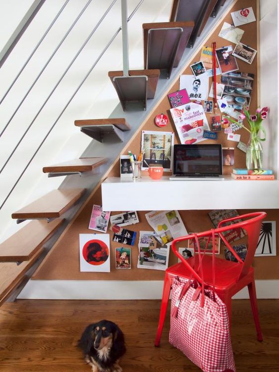 25 Home Office Nooks Under The Stairs DigsDigs
