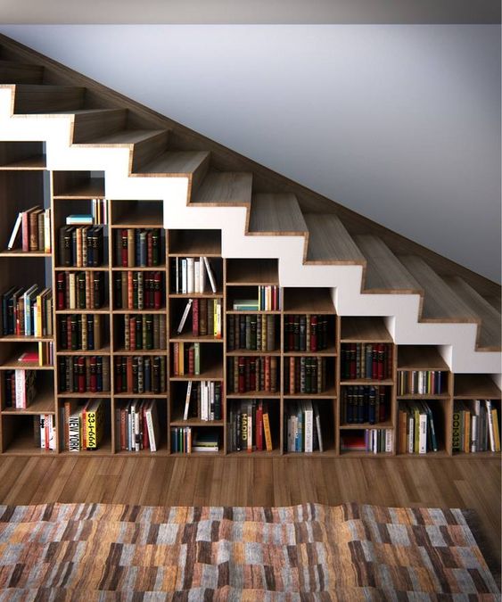 25 Libraries And Reading Nooks Under Stairs