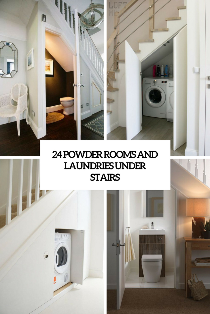 24 Powder Rooms  And Laundries Under  Stairs  DigsDigs