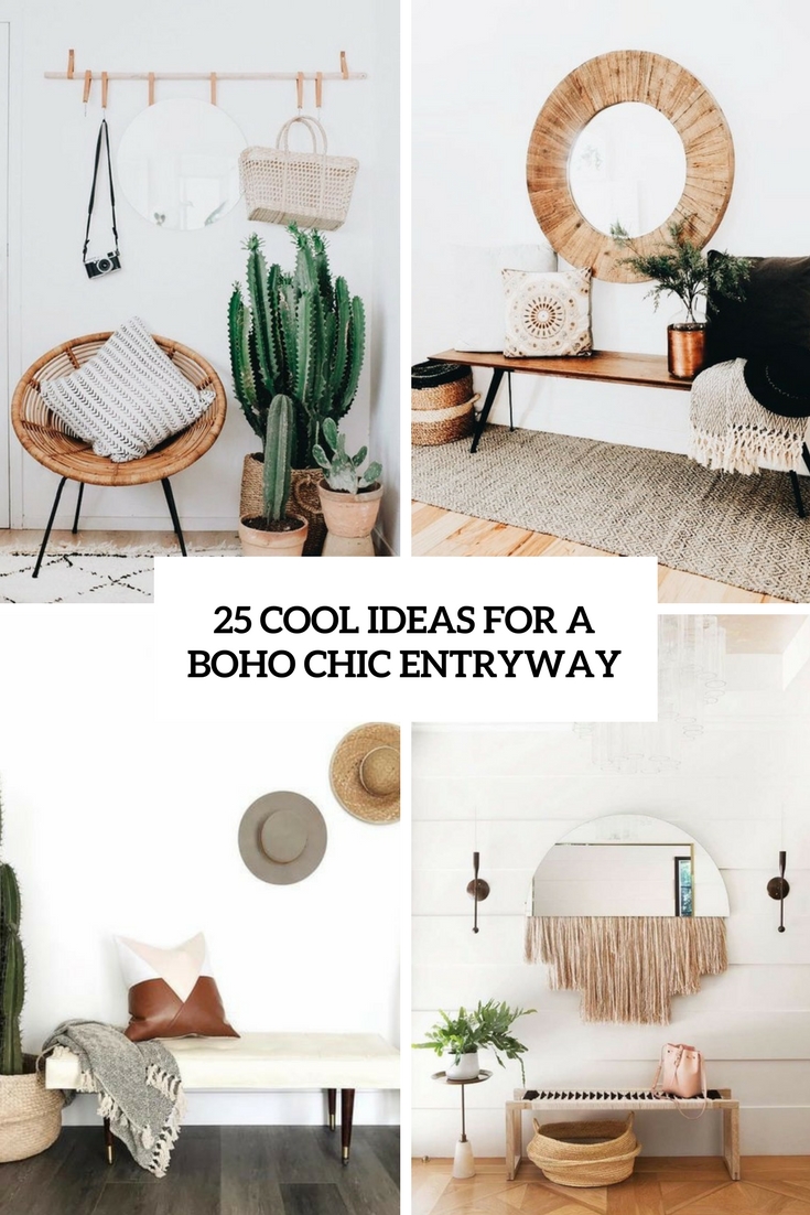 cool ideas for a boho chic entryway cover