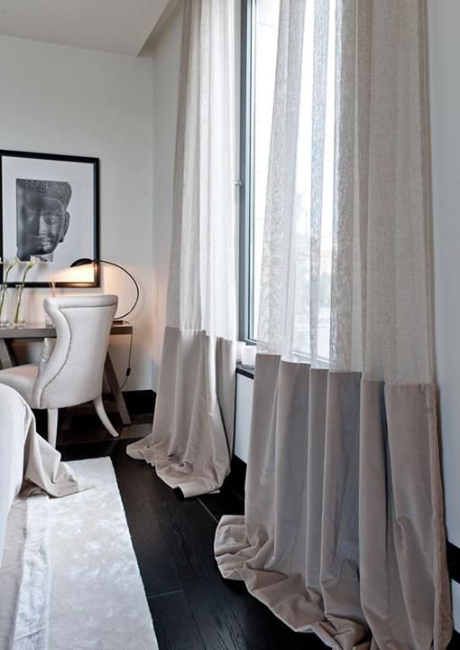 make the room more refined with such color block curtains