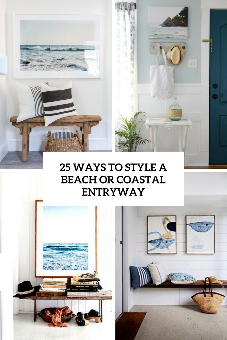 ways to style a beach or coastal entryway cover