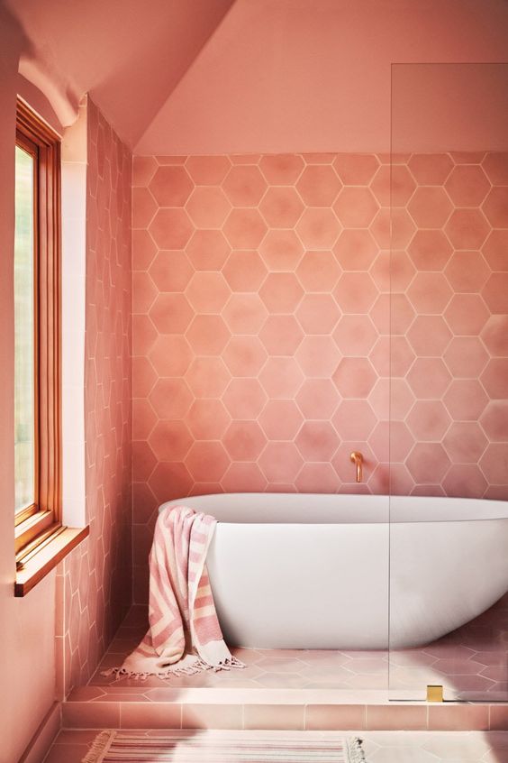 84 Lovely And Cute Pink Bathroom Decor Ideas - DigsDigs