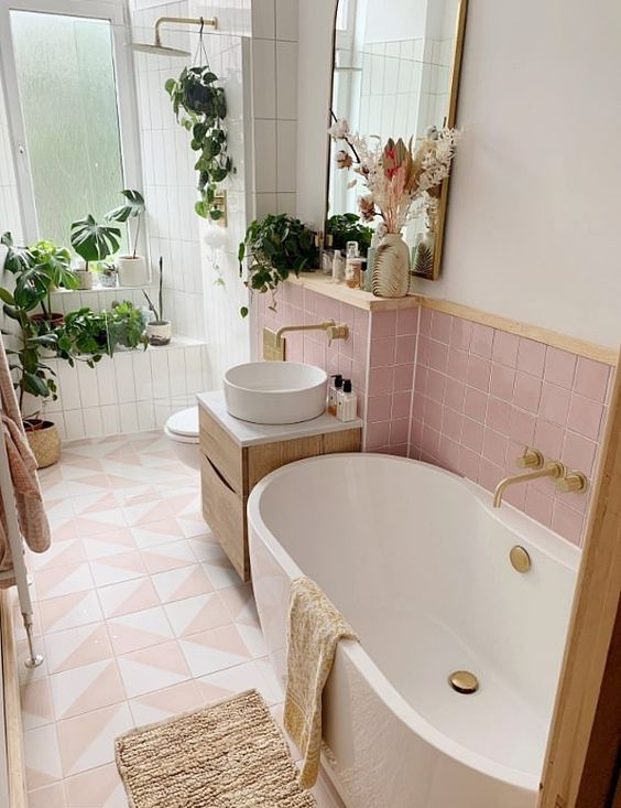 84 Lovely And Cute Pink Bathroom Decor Ideas - DigsDigs