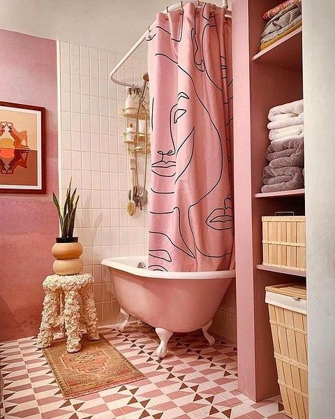 84 Lovely And Cute Pink Bathroom Decor Ideas - DigsDigs