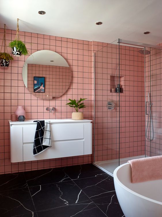 84 Lovely And Cute Pink Bathroom Decor Ideas - DigsDigs