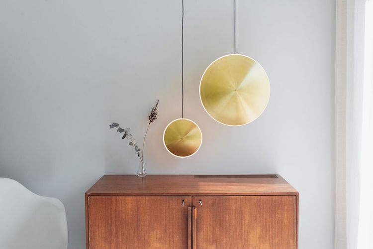 Chrona pendant lamps are inspired by the phosphorescent envelope that circles the stars and looks really cosmic Chrona pendant lamps are inspired by the phosphorescent envelope that circles the stars and looks really cosmic