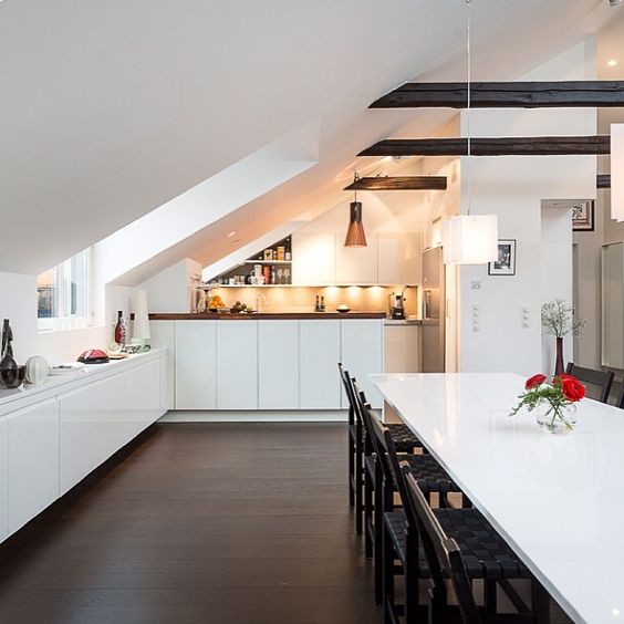 25 Smart Ways To Decorate An Attic Kitchen DigsDigs
