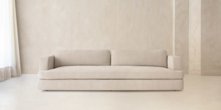 This sofa is the closest to classics piece with a more modern look and shape