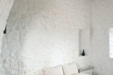 19 natural stone walls painted white look very bold and catchy while being all-neutral