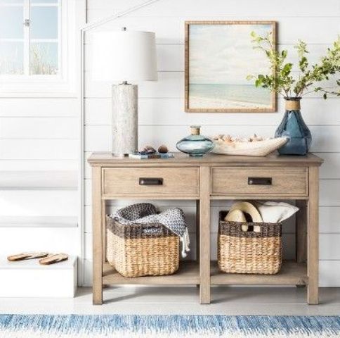 25 Ideas To Style A Beach Or Coastal Console Digsdigs Style A Beach Or Coastal Console, Coastal Style Console Tables