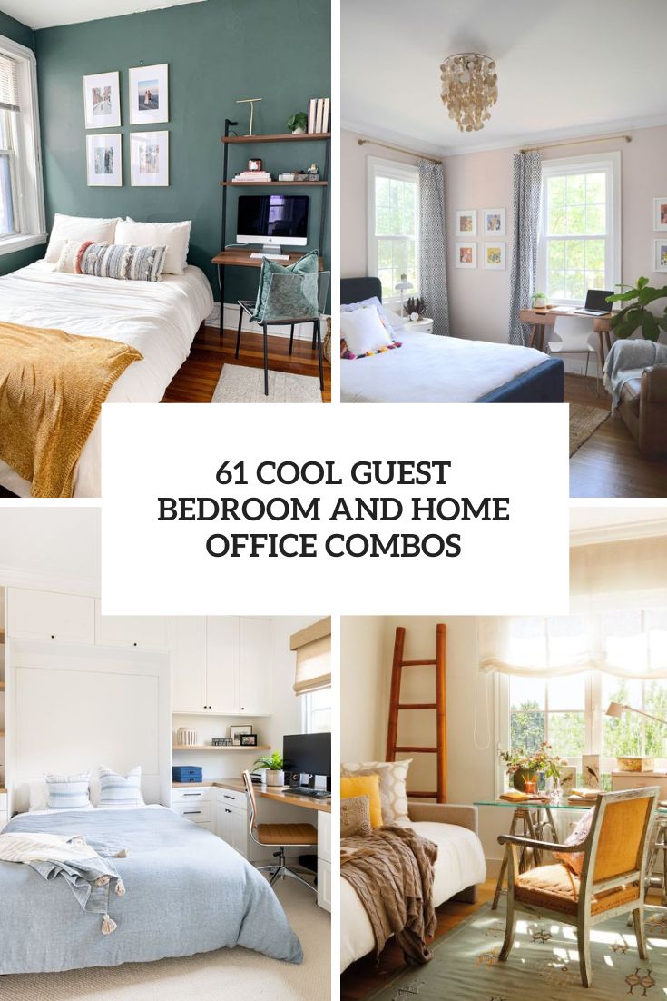 61 Cool Guest Bedroom And Home Office Combos