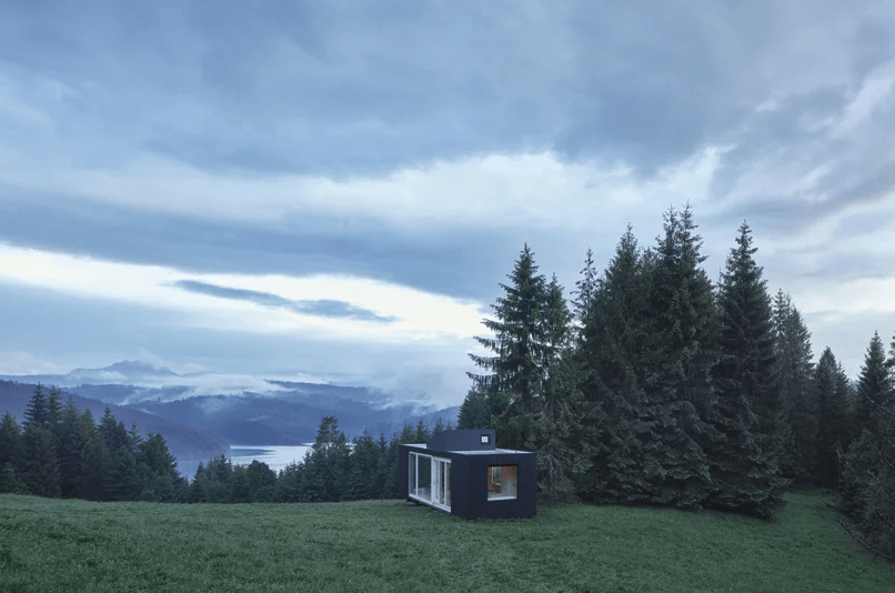 The ARK Shelter is a prefab cabin in the woods, which is aimed at detoxing your mind and escaping from stress