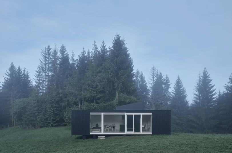 This cabin features several openings here and there to make you feel outside