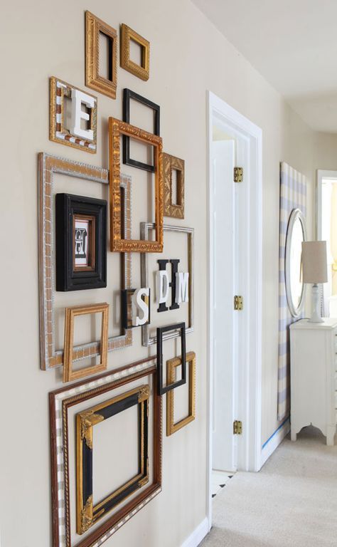 25 Trendy Ways To Use Empty Frames In Home Decor Digsdigs - Wall Of Frames Home Decor