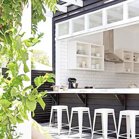 gorgeous indoor outdoor home bar design
