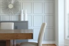 06 make your neutral dining room interesting with eye-catchy grey wall panels like these ones