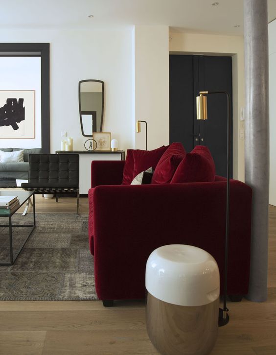 burgundy is great to pair with metallics, especially gold touches, for a refined look