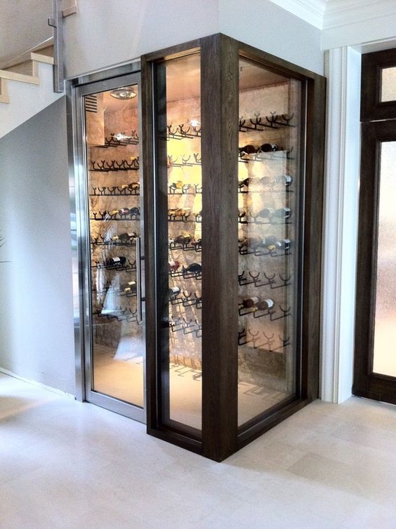 wine cellar modern stairs under storage cellars glass space rack doors spaces feedinspiration fridge racks digsdigs require shelves doesn wooden