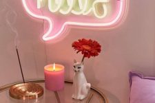 10 spruce up your girlish bedroom with a neon light instead of a usual sconce and give it a unique look