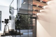 11 a smart wine cellar with the bottles stored in the steps and in a cooler