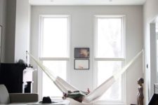 15 a rather formal space is spruced up with a hammock and made more relaxed