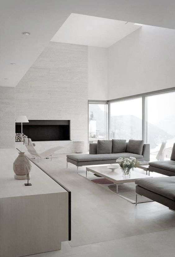 a minimal space done with much negative space and filled with light for an airy feeling