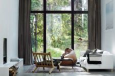 large windows with nice draperies