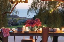 paper lamps, lights and candles in jars will illuminate your space well even at night