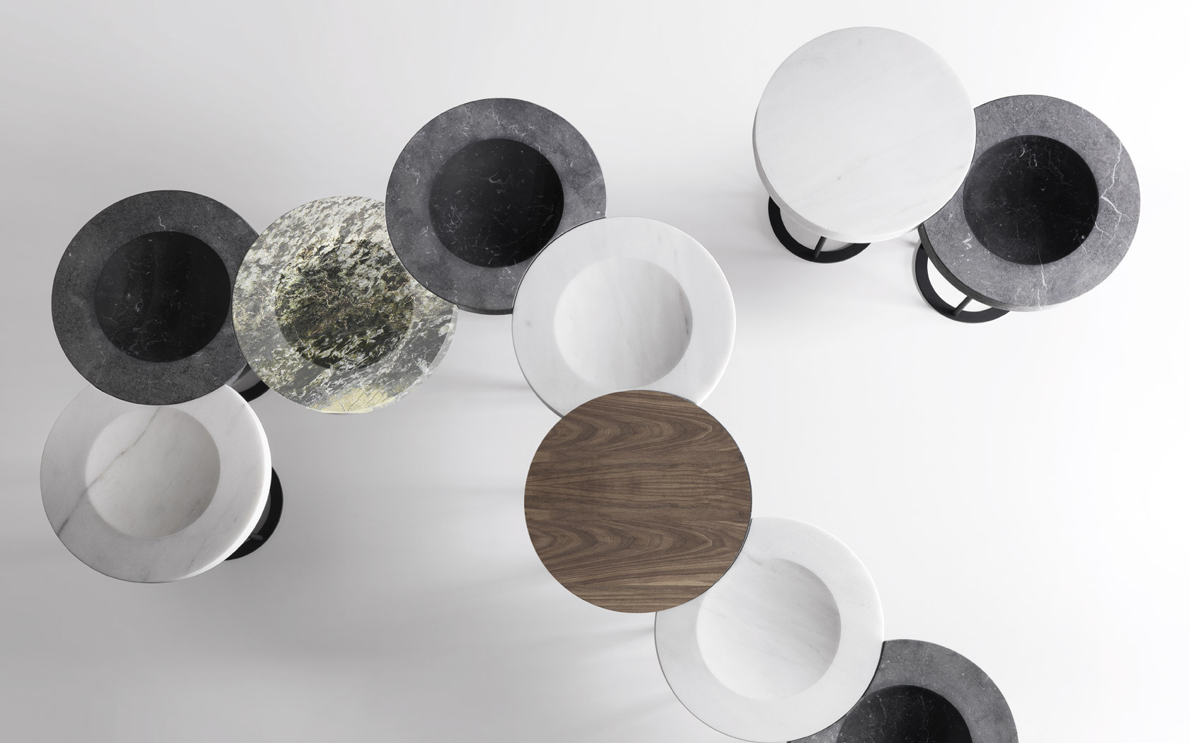 New Moon table is a unique and elegant item inspired by the moon and its phases and showing them off with its design