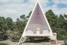 01 Nolla is a zero-emission cabin made with all possible sustainable touches and with Scandinavian decor