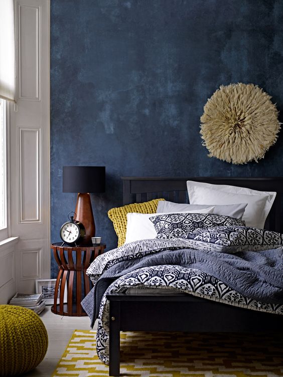 Blues In Bedrooms 25 Stylish Ideas, Rugs To Go With Dark Blue Walls