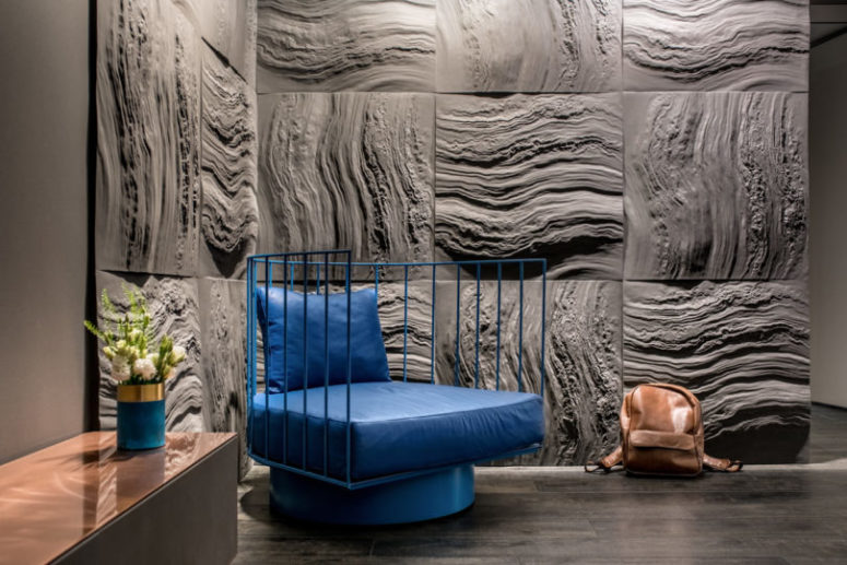 Such touches of color here and there make the spaces more interesting and bold