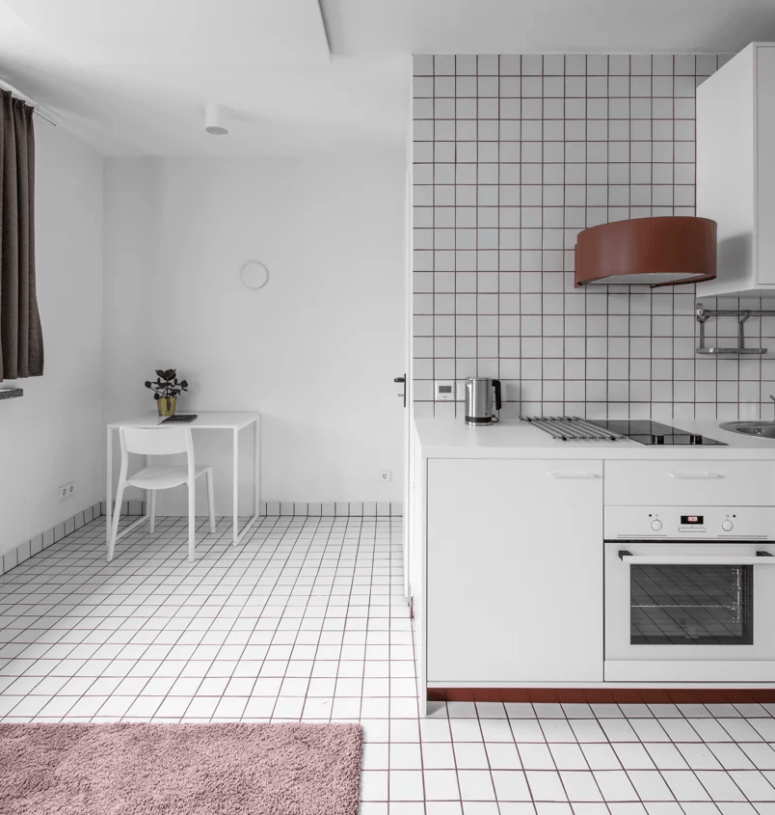 working space on a kitchen The small working space in the corner can be also used for meals