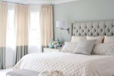 07 a grey bedroom with touches of cream looks very soft and subtle and makes you feel relaxed